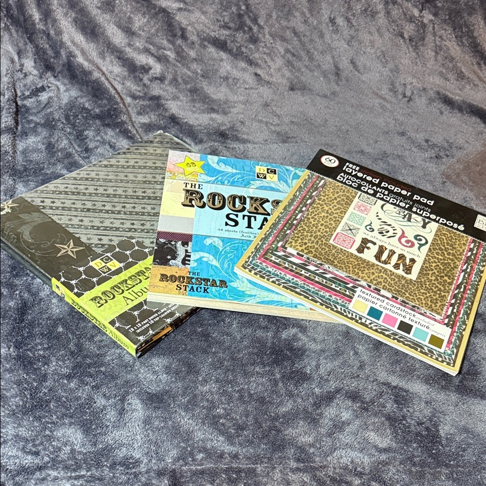 Rockstar Scrapbook Album and Cardstock … New!